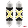 Amio - ΛΑΜΠΑΚΙΑ ΠΛΑΦΟΝΙΕΡΑΣ 41mm 12/24V C5W 5500K 12xSMD 2016 CAN-BUS FESTOON (ΛΕΥΚΟ) - 2 ΤΕΜ. (04238/AM)