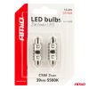 Amio - ΛΑΜΠΑΚΙΑ ΠΛΑΦΟΝΙΕΡΑΣ 39mm 12/24V C5W 5500K 12xSMD 3838 CAN-BUS FESTOON (ΛΕΥΚΟ) - 2 ΤΕΜ. (04249/AM)