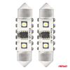 Amio - ΛΑΜΠΑΚΙΑ ΠΛΑΦΟΝΙΕΡΑΣ 41mm 12/24V C5W 5500K 12xSMD 3838 CAN-BUS FESTOON (ΛΕΥΚΟ) - 2 ΤΕΜ. (04250/AM)