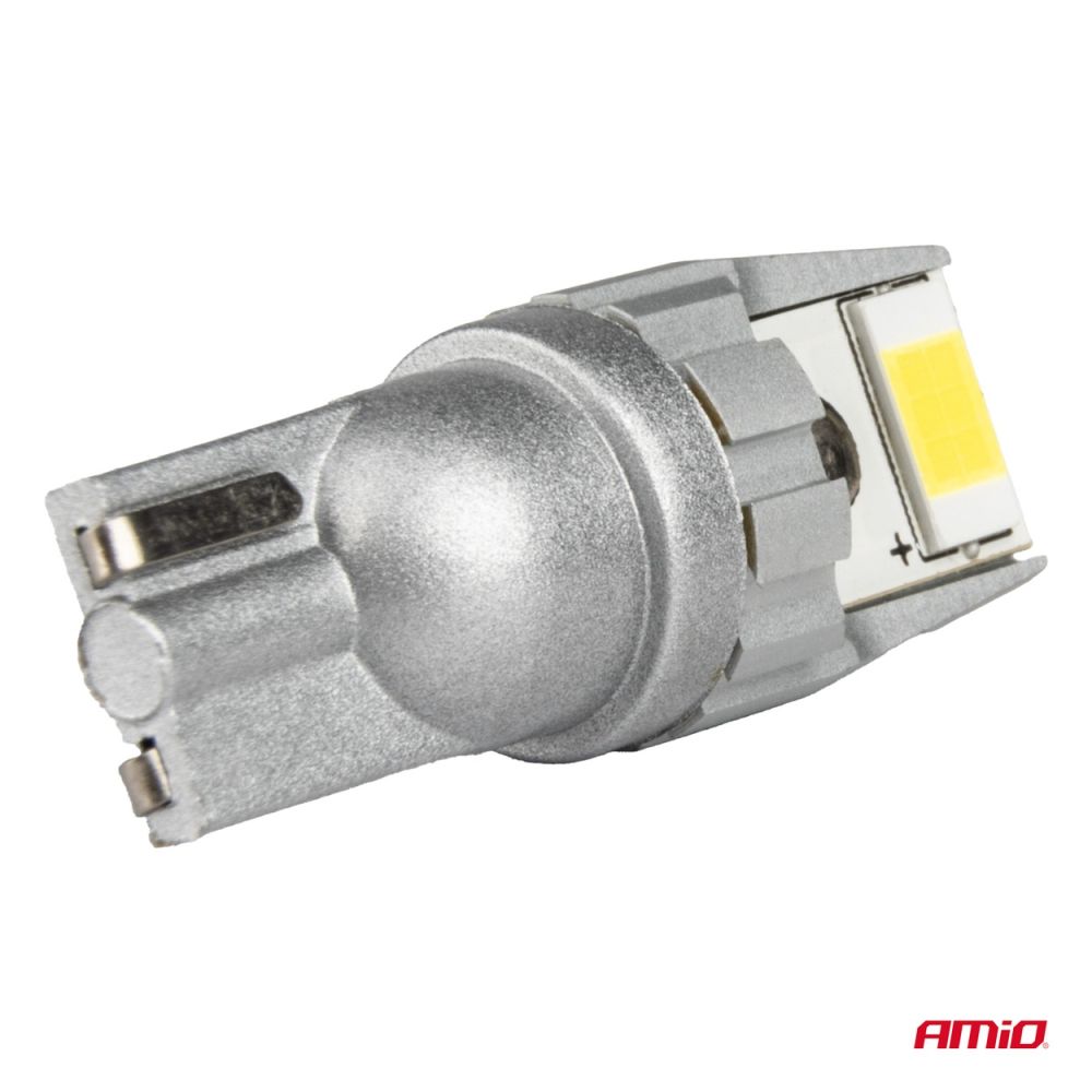 Amio - Λάμπες LED CANBUS T10 W5W 2SMD 3570 Λευκή 6000K – 12/24V - 2 Τεμ. (04256/AM)
