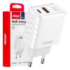 Amio - ΦΟΡΤΙΣΤΗΣ ΜΕ ΟΙΚΙΑΚΗ ΠΡΙΖΑ ΜΕ 2 ΘΥΡΕΣ USB-A+USB-C 38W 100-240V ΛΕΥΚΟ - 1 Τεμ. (04287/AM)