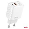 Amio - ΦΟΡΤΙΣΤΗΣ ΜΕ ΟΙΚΙΑΚΗ ΠΡΙΖΑ ΜΕ 2 ΘΥΡΕΣ USB-A+USB-C 38W 100-240V ΛΕΥΚΟ - 1 Τεμ. (04287/AM)