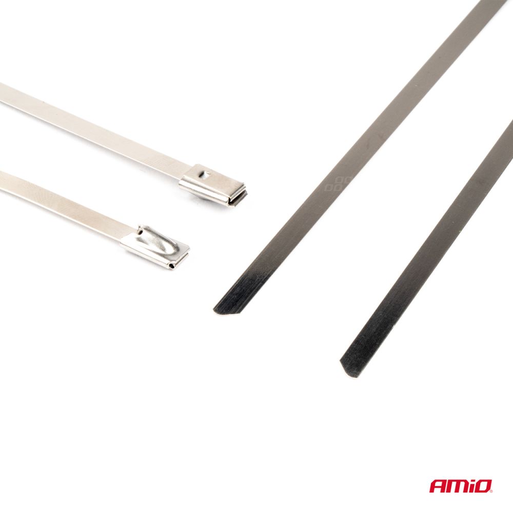 Amio - ΔΕΜΑΤΙΚΑ/ΔΕΤΙΚΑ ΚΑΛΩΔΙΩΝ TIE WRAP (ΤΑΙΡΑΠ) ΜΕΤΑΛΛΙΚΑ 4,6 x 100mm - 100 ΤΕΜ. (04319/AM)