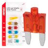 Amio - Ασφάλειες Mini Blade (Μαχαιρωτές) με LED Ένδειξη Καμένης Ασφάλειας & Εργαλείο Αφαίρεσης για Άμεσο Έλεγχο Ηλεκτρικού Κυκλώματος OE - 10 Τεμ. (04340/AM)