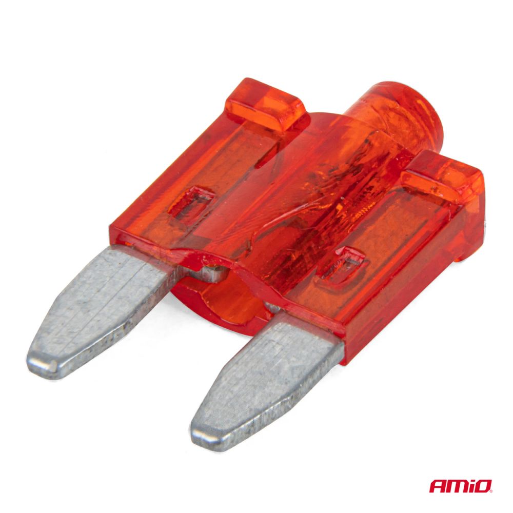 Amio - Ασφάλειες Mini Blade (Μαχαιρωτές) με LED Ένδειξη Καμένης Ασφάλειας & Εργαλείο Αφαίρεσης για Άμεσο Έλεγχο Ηλεκτρικού Κυκλώματος OE - 10 Τεμ. (04340/AM)