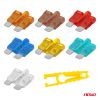 Amio - Ασφάλειες Standard Blade (Μαχαιρωτές) με LED Ένδειξη Καμένης Ασφάλειας & Εργαλείο Αφαίρεσης για Άμεση Διάγνωση Ηλεκτρικής Βλάβης OE - 10 Τεμ. (04341/AM)