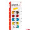 Amio - Ασφάλειες Standard Blade (Μαχαιρωτές) με LED Ένδειξη Καμένης Ασφάλειας & Εργαλείο Αφαίρεσης για Άμεση Διάγνωση Ηλεκτρικής Βλάβης OE - 10 Τεμ. (04341/AM)