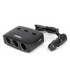 Amio - ΑΝΤΑΠΤΟΡΑΣ ΑΝΑΠΤΗΡΑ 12/24V 100W ΜΑΥΡΟΣ/3 ΘΕΣΕΙΣ/2xUSB-A /ΚΟΥΜΠΙ ON-OFF/ΕΝΔΕΙΞΗ LED/ΚΑΛΩΔΙΟ 70cm - 1 Τεμ. (04363/AM)