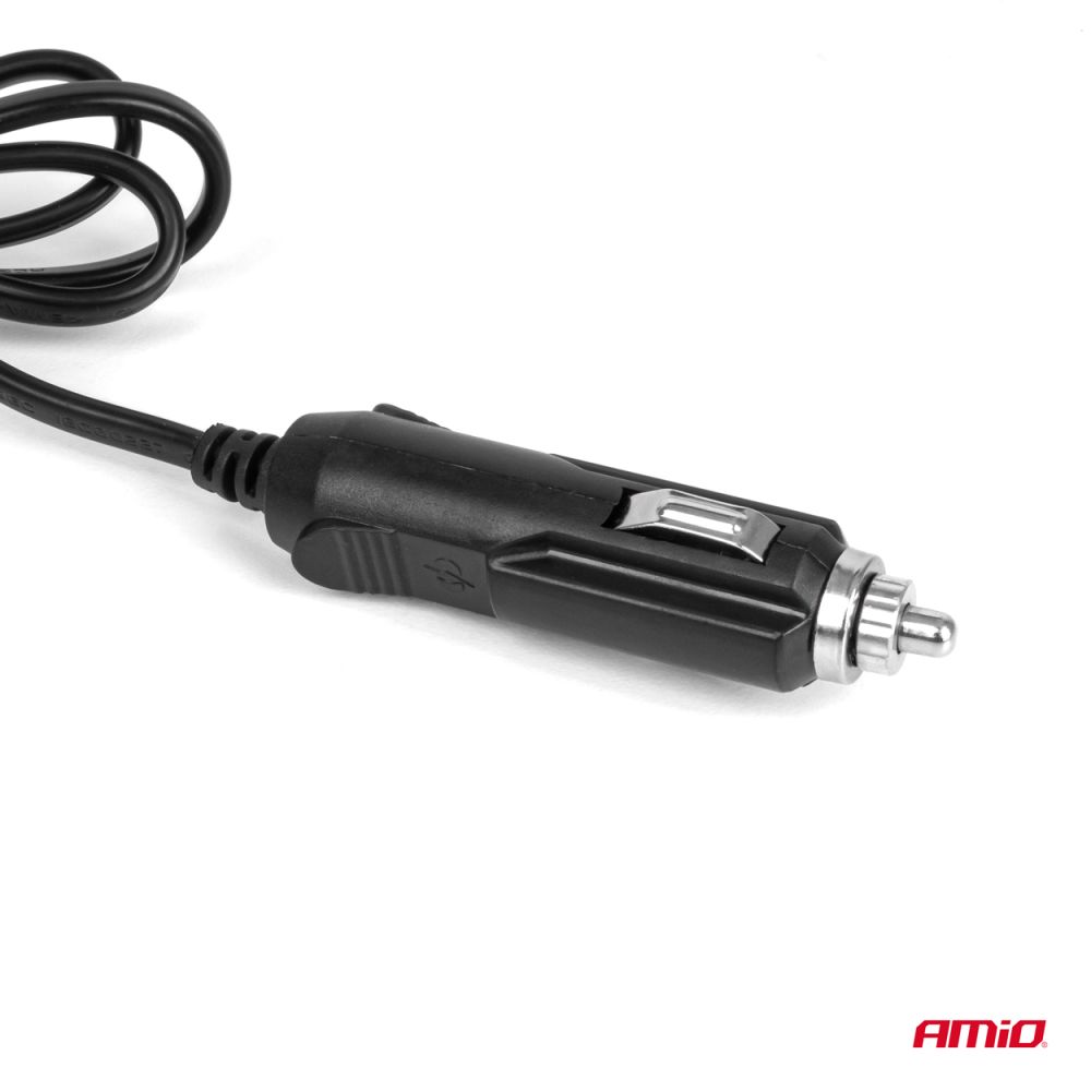 Amio - ΑΝΤΑΠΤΟΡΑΣ ΑΝΑΠΤΗΡΑ 12/24V 120W ΜΑΥΡΟΣ - 4 ΘΕΣΕΙΣ - 2xUSB-A + 1xUSB-C - ΚΑΛΩΔΙΟ 80cm - 1 Τεμ. (04367/AM)