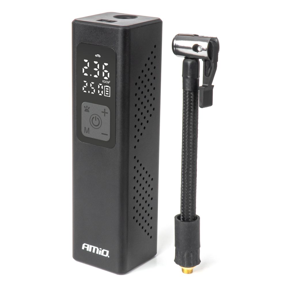 Amio - ΚΟΜΠΡΕΣΕΡ ΑΕΡΑ 12V 10BAR 150PSI 20L/MIN 100W ΜΕ ΨΗΦΙΑΚΗ ΟΘΟΝΗ & ΦΑΚΟ LED 1ΤΕΜ. (04376/AM)