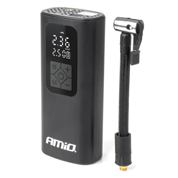 Amio - ΚΟΜΠΡΕΣΕΡ ΑΕΡΑ ΜΕ USB-C 10BAR 150PSI 20L/MIN 40W ΜΕ ΨΗΦΙΑΚΗ ΟΘΟΝΗ & ΦΑΚΟ LED 1ΤΕΜ. (04377/AM)