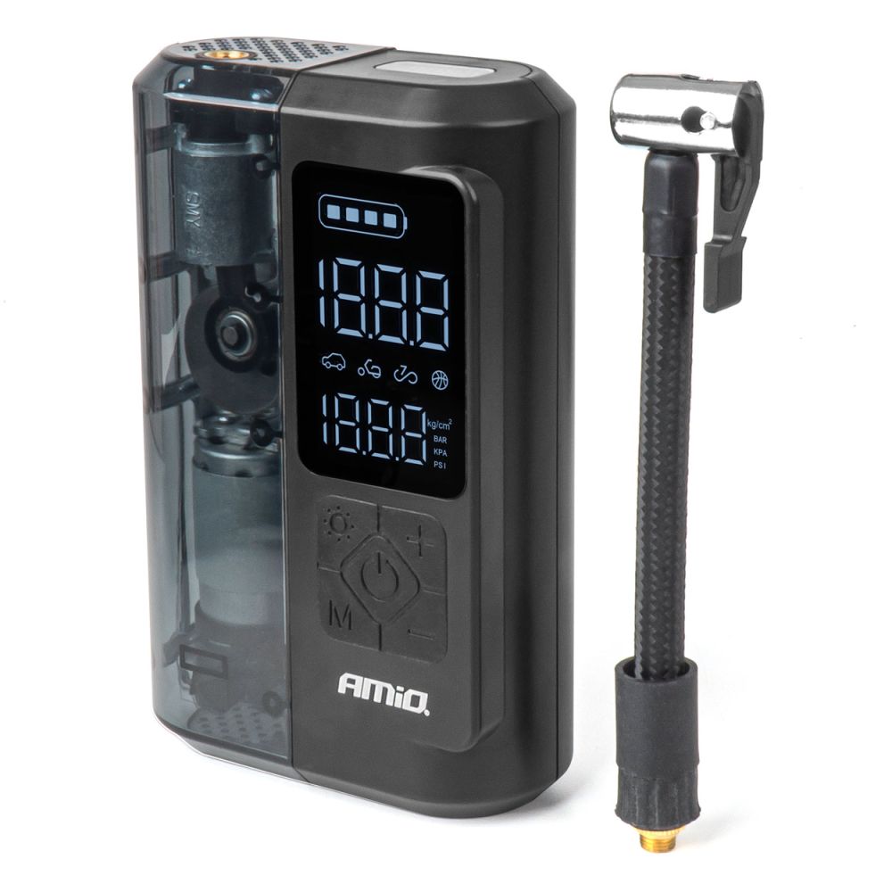 Amio - ΚΟΜΠΡΕΣΕΡ ΑΕΡΑ ΕΠΑΝΑΦΟΡΤΙΖΟΜΕΝΟ 12V & USB-C 10BAR 150PSI 20L/MIN 40W 1ΤΕΜ. (04378/AM)