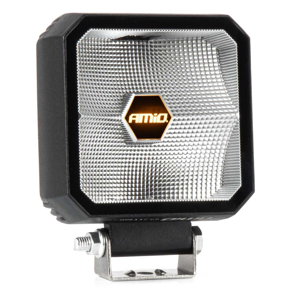 Amio - ΠΡΟΒΟΛΕΑΣ ΕΡΓΑΣΙΑΣ ΤΕΤΡΑΓΩΝΟΣ LED 30W 9>50V 3 ΧΡΗΣΕΩΝ ΛΕΥΚΟ/ΠΟΡΤΟΚΑΛΙ ΦΩΣ 110x110x52mm - 1 Τεμ. (04394/AM)