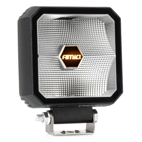 ΠΡΟΒΟΛΕΑΣ ΕΡΓΑΣΙΑΣ ΤΕΤΡΑΓΩΝΟΣ LED 30W 9>50V 3 ΧΡΗΣΕΩΝ ΛΕΥΚΟ/ΠΟΡΤΟΚΑΛΙ ΦΩΣ 110x110x52mm AMIO - 1 Τεμ.