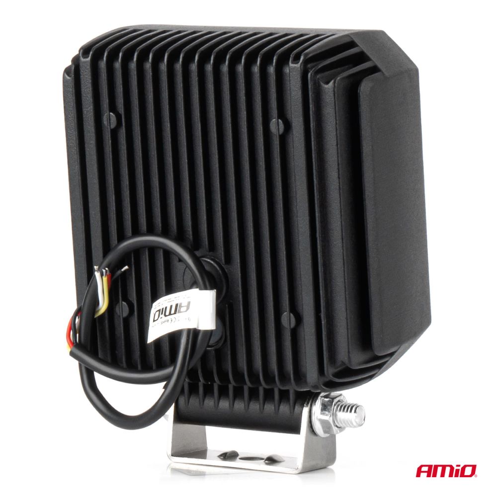 Amio - ΠΡΟΒΟΛΕΑΣ ΕΡΓΑΣΙΑΣ ΤΕΤΡΑΓΩΝΟΣ LED 30W 9>50V 3 ΧΡΗΣΕΩΝ ΛΕΥΚΟ/ΠΟΡΤΟΚΑΛΙ ΦΩΣ 110x110x52mm - 1 Τεμ. (04394/AM)