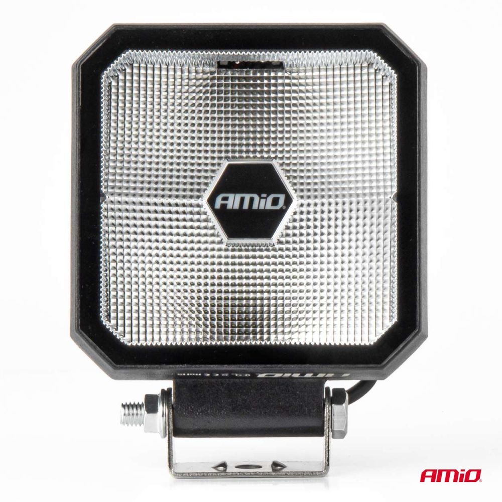 Amio - ΠΡΟΒΟΛΕΑΣ ΕΡΓΑΣΙΑΣ ΤΕΤΡΑΓΩΝΟΣ LED 30W 9>50V 3 ΧΡΗΣΕΩΝ ΛΕΥΚΟ/ΠΟΡΤΟΚΑΛΙ ΦΩΣ 110x110x52mm - 1 Τεμ. (04394/AM)