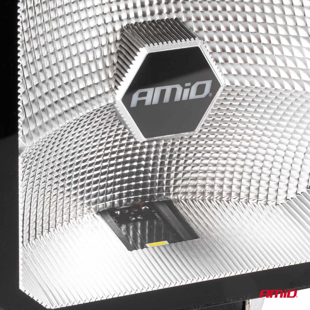 Amio - ΠΡΟΒΟΛΕΑΣ ΕΡΓΑΣΙΑΣ ΤΕΤΡΑΓΩΝΟΣ LED 30W 9>50V 3 ΧΡΗΣΕΩΝ ΛΕΥΚΟ/ΠΟΡΤΟΚΑΛΙ ΦΩΣ 110x110x52mm - 1 Τεμ. (04394/AM)