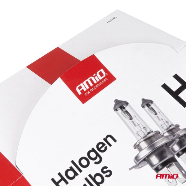 Amio Σετ Λαμπτήρων Αλογόνου H4 12V 60/55W με UV Φίλτρο (E8) 20τεμ. (04401/AM)