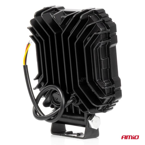 Amio - Προβολέας Εργασίας LED AWL82 FLOOD 48W 3600lm 6500K με σταθερή Κίτρινη LED μπάρα – 9–36V - 1 τεμ. (04426/AM)