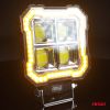Amio - Προβολέας Εργασίας LED AWL84 FLOOD 48W 4800lm 6500K με σταθερή Κίτρινη LED μπάρα – 9–36V - 1 τεμ. (04428/AM)