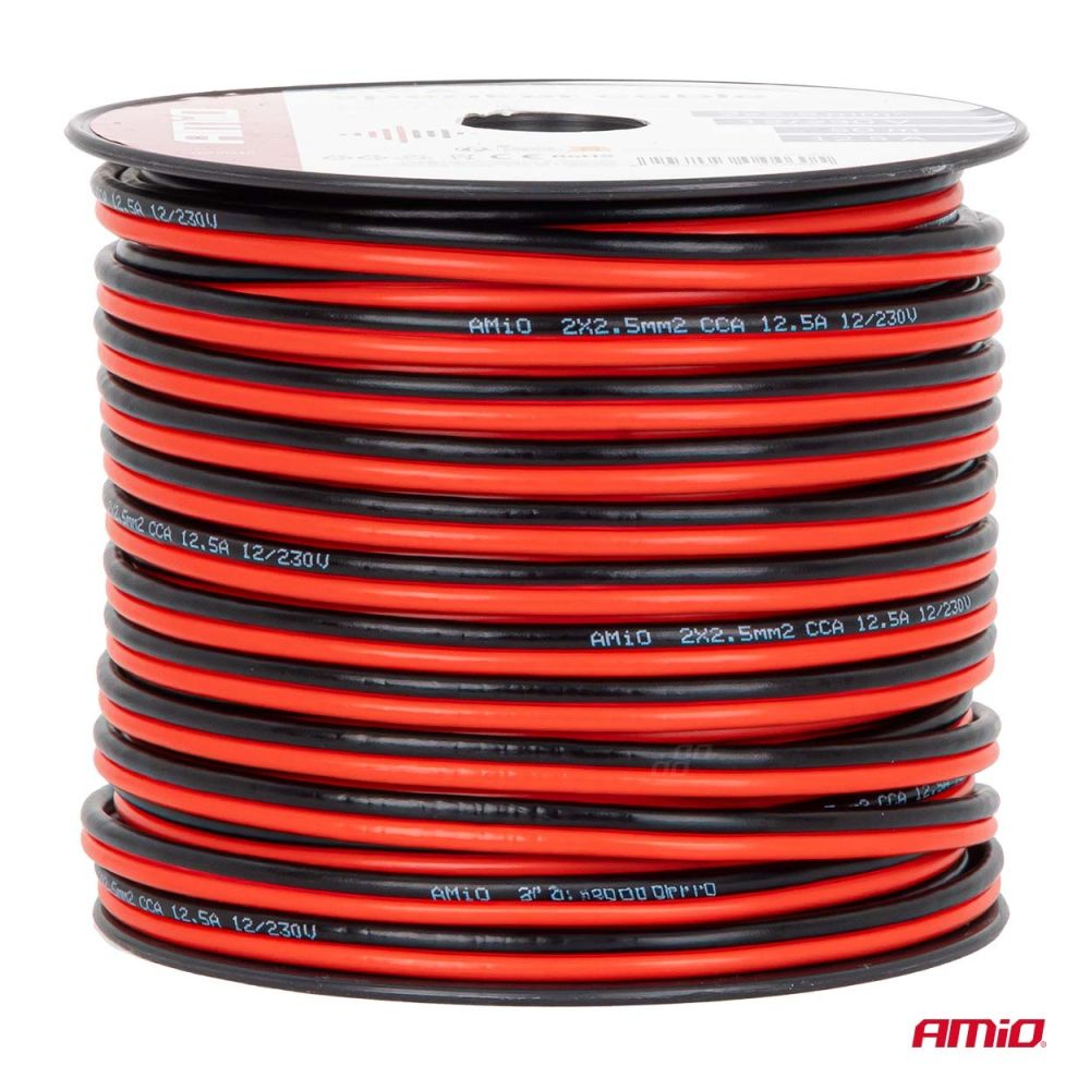 Amio - Δίδυμο Καλώδιο CCA 2×2,5mm² 50m - 1 τεμ. (04460/AM)