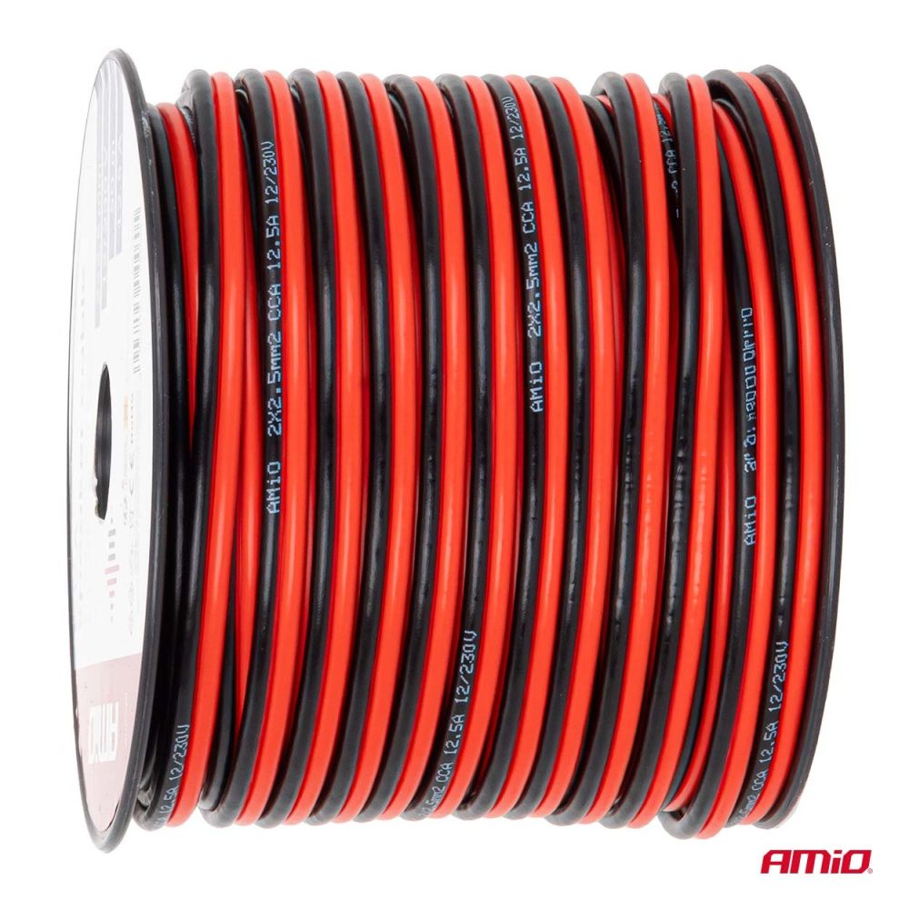Amio - Δίδυμο Καλώδιο CCA 2×2,5mm² 50m - 1 τεμ. (04460/AM)