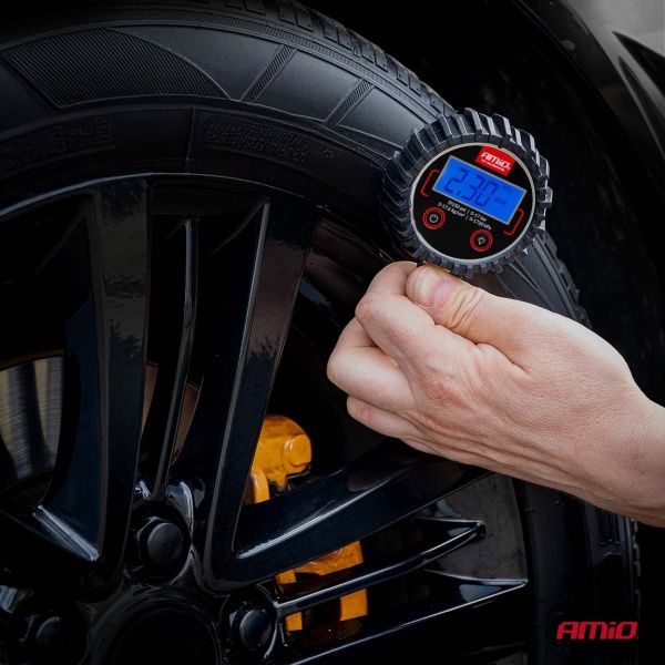 Amio - Ψηφιακό Μανόμετρο Πίεσης Ελαστικών 17 bar με Περιστρεφόμενη Κεφαλή & Βαλβίδα Εκτόνωσης - 1τεμ. (04464/AM)