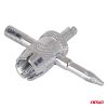 Amio - Πολυεργαλείο Βαλβίδας Ελαστικών 4-σε-1 (4-Way Valve Tool) – Για Αυτοκίνητα, Μοτοσυκλέτες & Ποδήλατα - 1 τεμ. (04471/AM)