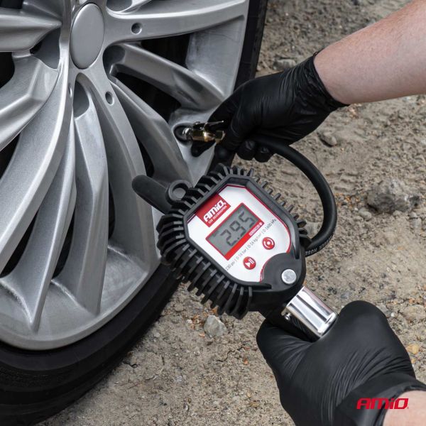 Amio - ΠΙΣΤΟΛΙ ΑΕΡΑ ΜΕ ΜΑΝΟΜΕΤΡΟ ΨΗΦΙΑΚΟ 16BAR ΜΕ ΣΠΕΙΡΩΜΑ ΣΥΝΔΕΣΗΣ ΓΙΑ ΒΑΛΒΙΔΕΣ 1/4'' - 1 Τεμ. (04483/AM)