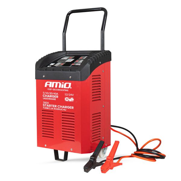 Amio - ΕΚΚΙΝΗΤΗΣ /ΦΟΡΤΙΣΤΗΣ ΜΠΑΤΑΡΙΑΣ 40A (300A STARTER) 12/24V ΓΙΑ ΜΠΑΤΑΡΙΕΣ 20-600Ah - AMIO (04500/AM)