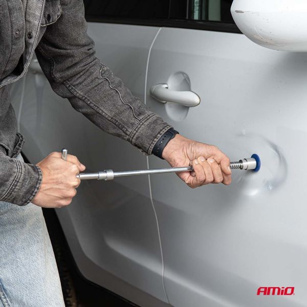 Amio - Kit Επισκευής Λαμαρίνας από Λακούβες (Αμάξωμα Οχήματος) τύπου Inertial Hammer με 18 Αντάπτορες για Επιβατικά Αυτοκίνητα - 1 σετ (04597/AM)