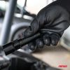 Amio - Γάντια Εργασίας ελαστικά με επικάλυψη πολυουρεθάνης χρώμα μαύρο μέγεθος No.9 - 2 ζευγ. (04632/AM)