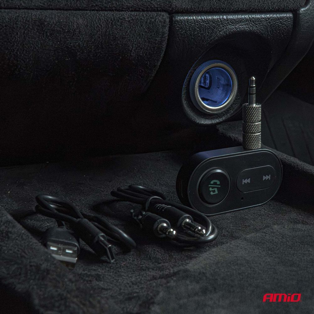 Amio - Bluetooth Δέκτης (Receiver) για Ασύρματη Μετάδοση Ήχου με υποδοχή Mini Jack 3.5mm για Αυτοκίνητα και Ηχοσυστήματα - 1 τεμ. (04658/AM)
