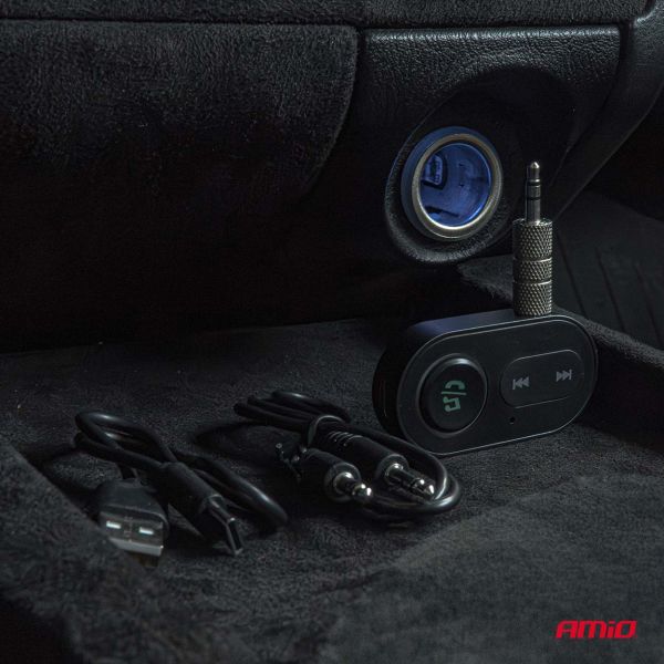 Amio - Bluetooth Δέκτης (Receiver) για Ασύρματη Μετάδοση Ήχου με υποδοχή Mini Jack 3.5mm για Αυτοκίνητα και Ηχοσυστήματα - 1 τεμ. (04658/AM)