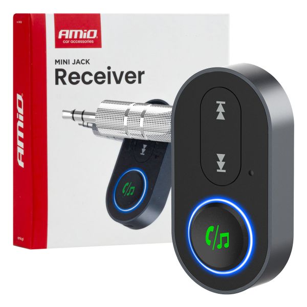 Amio - Bluetooth Δέκτης (Receiver) για Ασύρματη Μετάδοση Ήχου με υποδοχή Mini Jack 3.5mm για Αυτοκίνητα και Ηχοσυστήματα - 1 τεμ. (04658/AM)