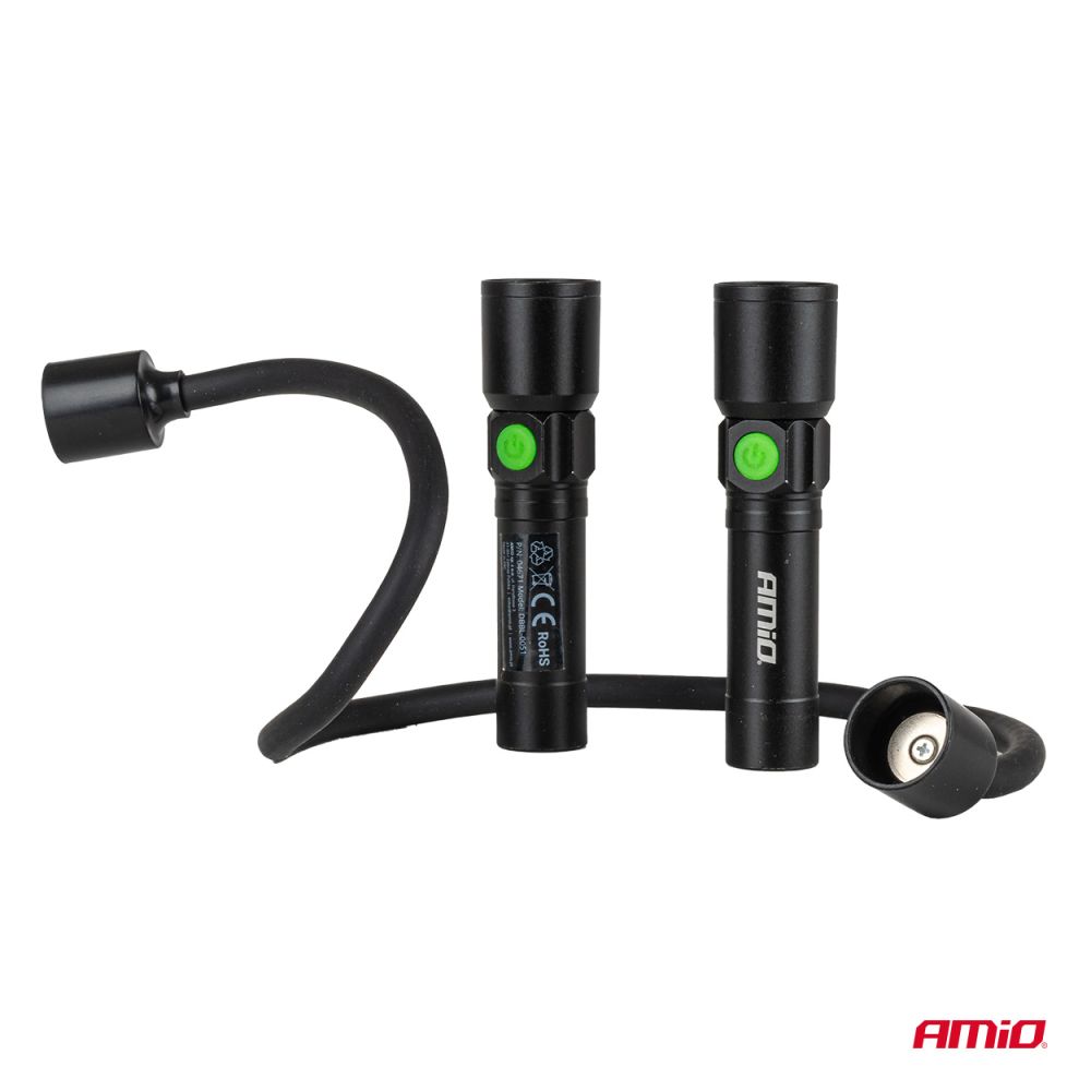 Amio - Φακοί Εργασίας Χειρός τύπου 2xP50 LED χωρητικότητα μπαταρίας 500mAh - 2 τεμ. (04671/AM)