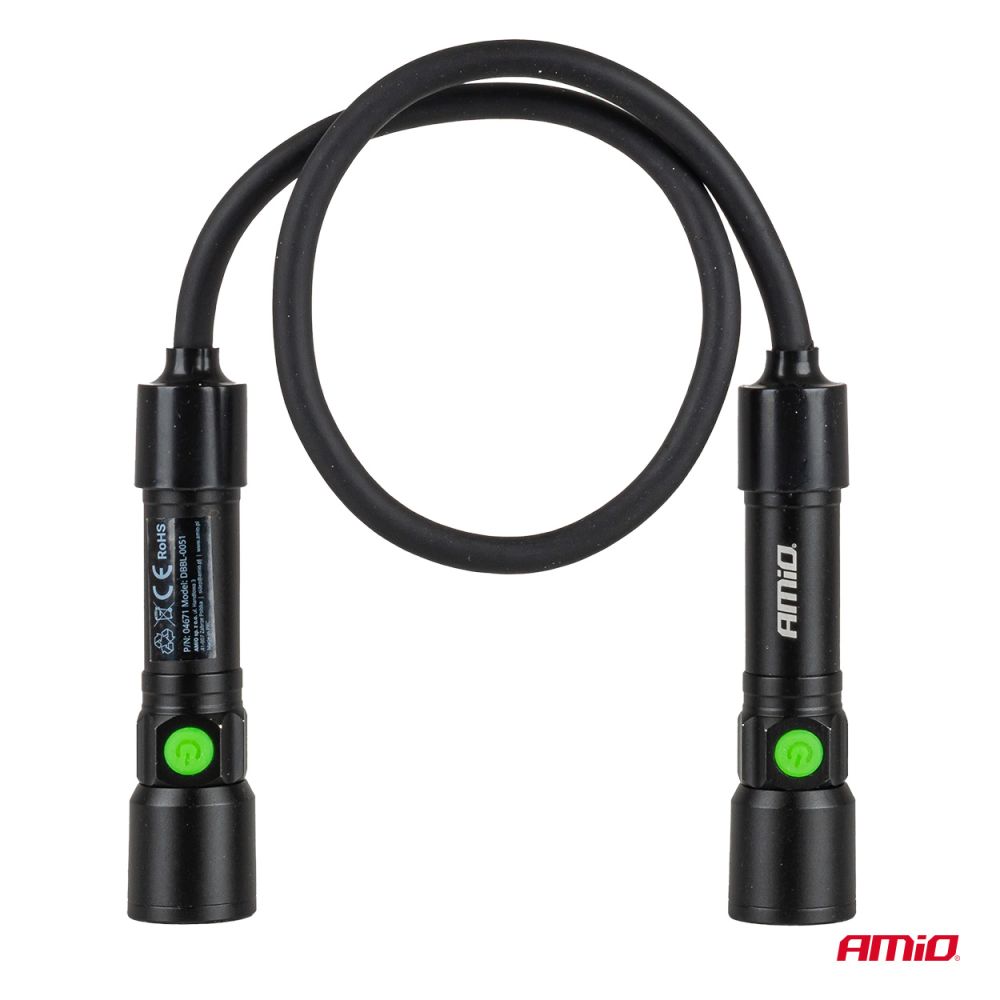 Amio - Φακοί Εργασίας Χειρός τύπου 2xP50 LED χωρητικότητα μπαταρίας 500mAh - 2 τεμ. (04671/AM)
