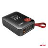 Amio - Φορητός Εκκινητής Μπαταρίας (Jump Starter) Mini με ενσωματωμένο Κομπρεσέρ Αέρα, Powerbank και Φακό LED τάση λειτουργίας 12V με χωρητικότητα 7,2Ah και μέγιστο ρεύμα εκκίνησης 600A για Επιβατικά Αυτοκίνητα - 1 τεμ. (04675/AM)