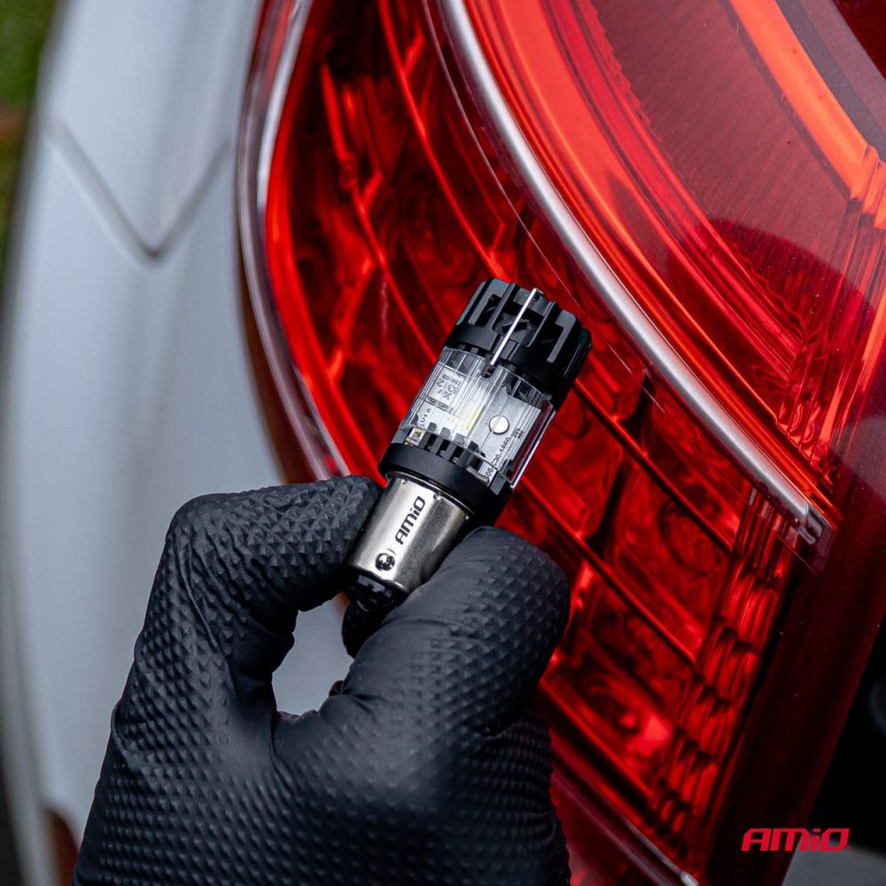 Amio - Λαμπτήρες LED τύπου P21W βάση BA15s τάση λειτουργίας 12V απόδοσης 66W (4800lm) LumiTec Series FULL CANBUS Μονοπολικό CSP 6500K Plug & Play για Επιβατικά Αυτοκίνητα - 2 τεμ. (04688/AM)