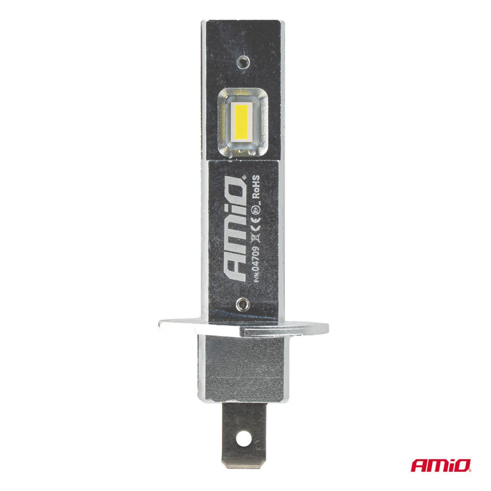 Amio - Λαμπτήρες LED Φώτων Εμπρός τύπου H1 βάση P14.5s τάση λειτουργίας 12V απόδοσης 20W (2920lm) Series H25 CANBUS 6000K για Επιβατικά Αυτοκίνητα - 2 τεμ. (04709/AM)