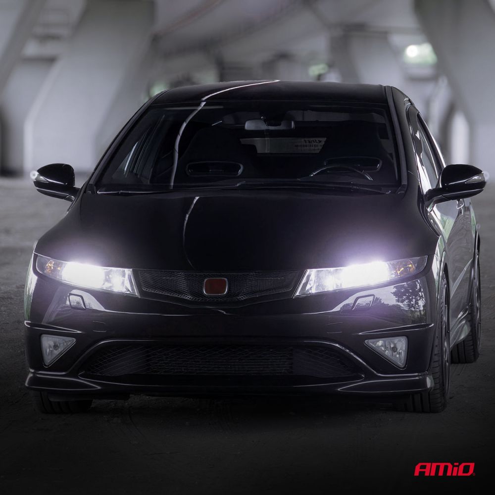 Amio - Λαμπτήρες LED Φώτων Εμπρός τύπου H7/H18 βάση PX26d/PY26d-1 τάση λειτουργίας 12V απόδοσης 30W (2710lm) Series H25 CANBUS 6000K για Επιβατικά Αυτοκίνητα - 2 τεμ. (04712/AM)