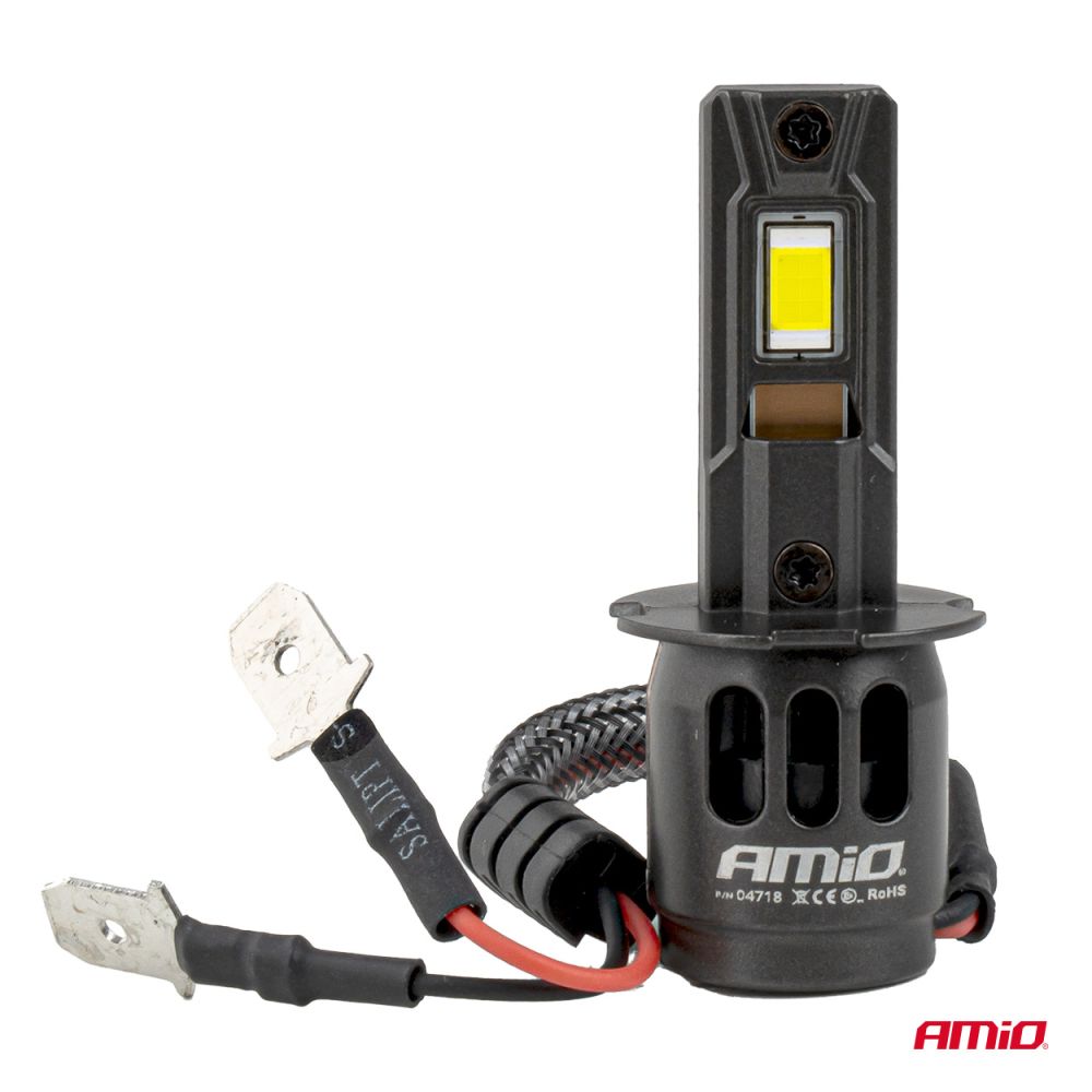 ΠΡΟΣΦΟΡΑ Amio - Λαμπτήρες LED F25 PRO Black Edition H3 68W 12-24V Full CAN Bus με Φωτεινότητα 7646lm σε Ψυχρό Λευκό 6000K για Επιβατικά Αυτοκίνητα & Φορτηγά - Σετ 2 τεμ. (04718/AM)
