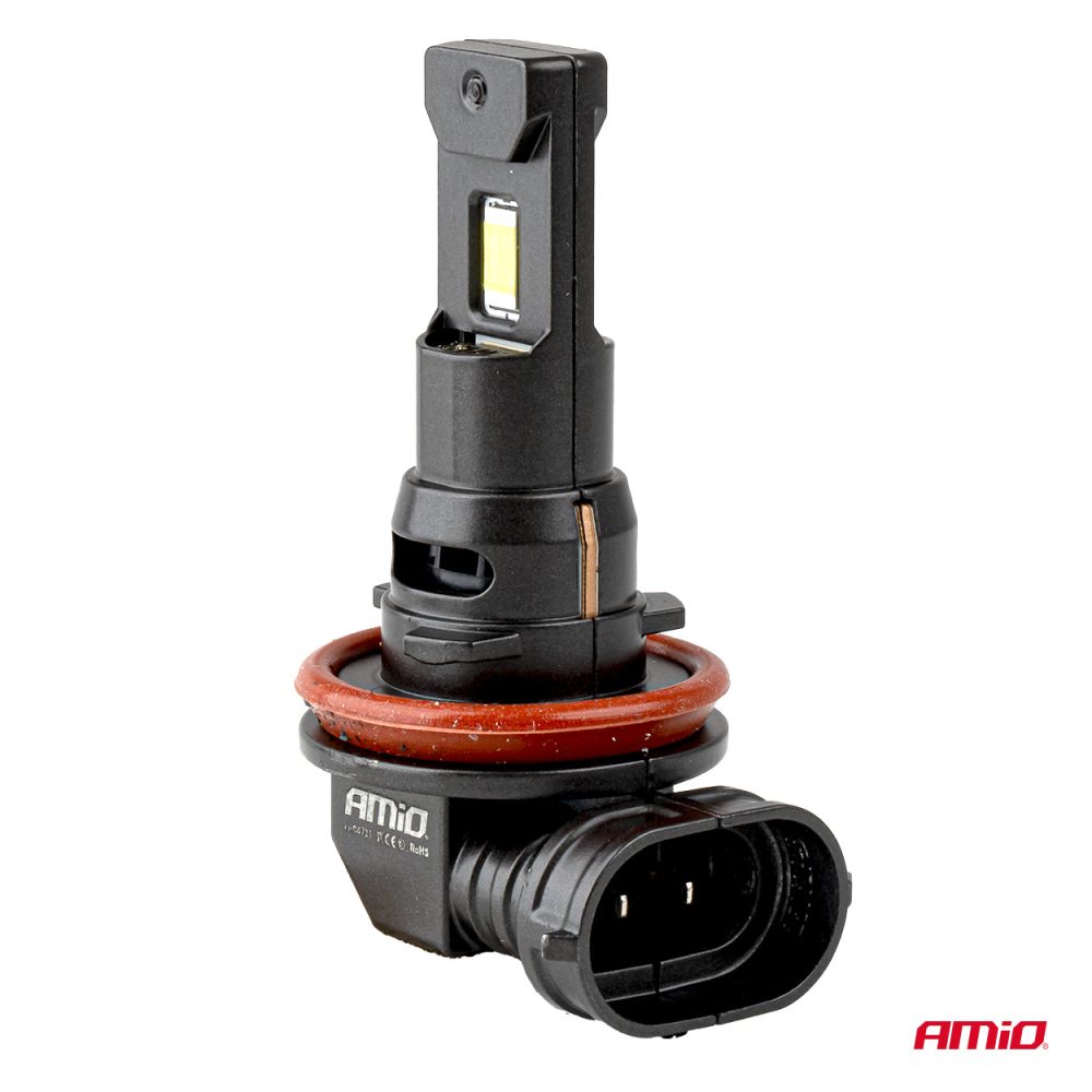 Amio - Λαμπτήρες LED F25 PRO Black Edition H8/H9/H11/H16 68W 12-24V Full CAN Bus με Φωτεινότητα 7646lm σε Ψυχρό Λευκό 6000K για Επιβατικά Αυτοκίνητα & Φορτηγά - Σετ 2 τεμ. (04721/AM)