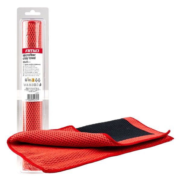 Amio - Πανάκι Μικροϊνών για Εφαρμογή Πηλού διάσταση 30x30cm υλικό Microfiber - 1 τεμ. (04727/am)