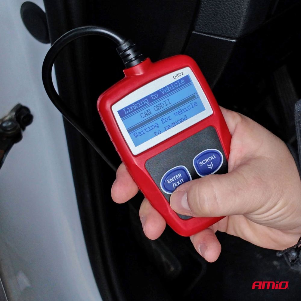Amio - Διαγνωστικό Αυτοκινήτου OBD 2 τύπου V300 τάση λειτουργίας 8-18V με οθόνη LCD 128x64 pixels για Επιβατικά Αυτοκίνητα - 1 τεμ. (04729/AM)