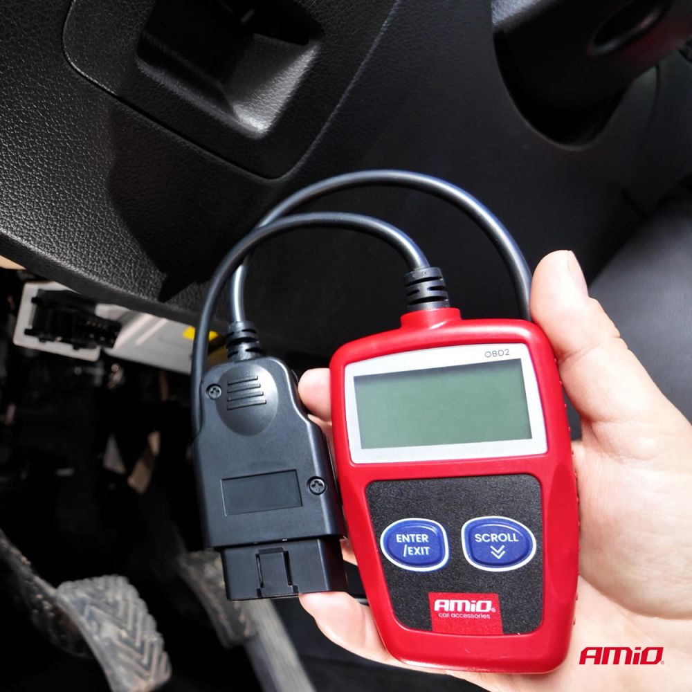 Amio - Διαγνωστικό Αυτοκινήτου OBD 2 τύπου V300 τάση λειτουργίας 8-18V με οθόνη LCD 128x64 pixels για Επιβατικά Αυτοκίνητα - 1 τεμ. (04729/AM)