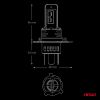 AMiO - Λάμπες LED F26 Pro Series H4/H19 12/24V 68W 2900-3550lm 6.000K Full Can-Bus Plug&Play - 2 Τεμ. (04871/AM)
