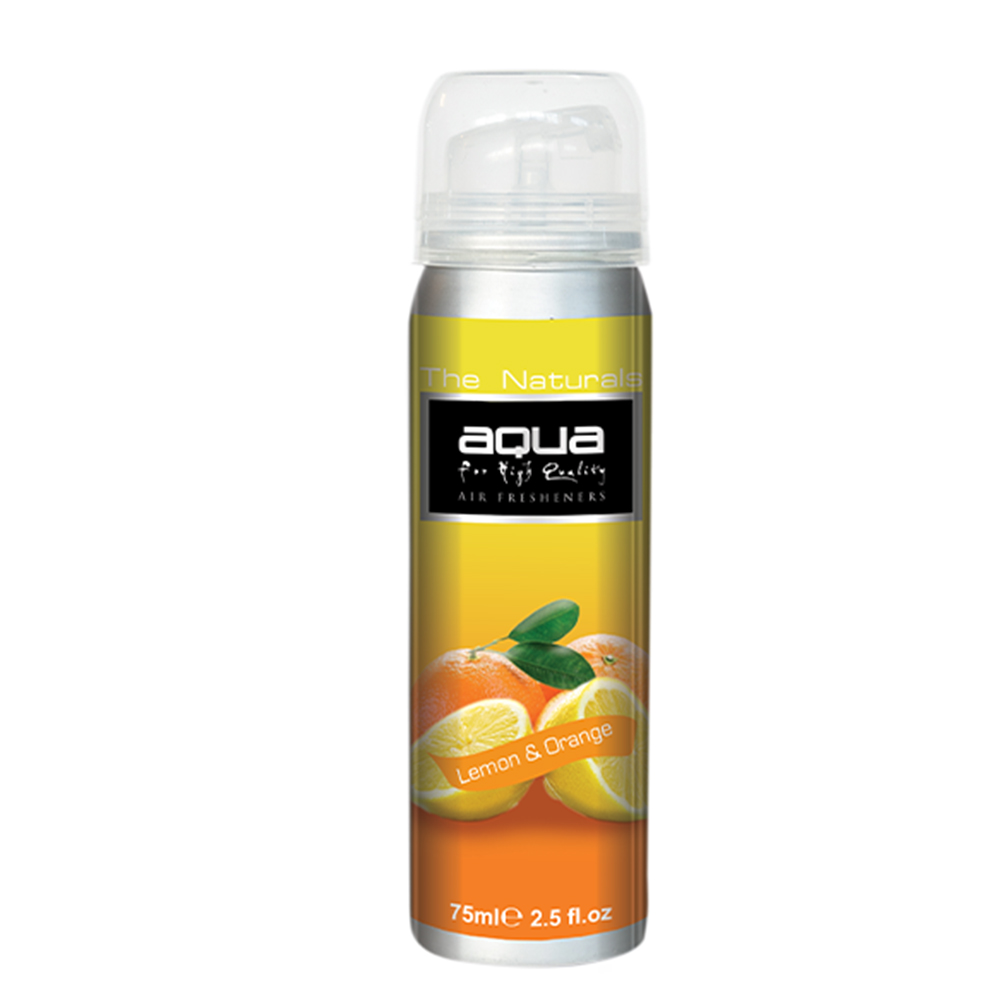 Aqua - ΑΡΩΜΑΤΙΚΟ ΑΥΤΟΚΙΝΗΤΟΥ ΣΕ ΣΠΡΕΙ (SPRAY) ΜΕ ΑΡΩΜΑ ΛΕΜΟΝΙ & ΠΟΡΤΟΚΑΛΙ FLOWERS SERIES 75ml AQUA - 1 TEM. (10-193/AQ)