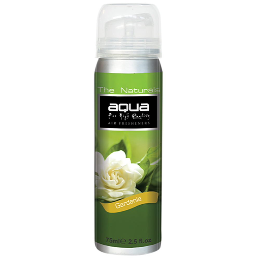 Aqua - ΑΡΩΜΑΤΙΚΟ ΑΥΤΟΚΙΝΗΤΟΥ ΣΕ ΣΠΡΕΙ (SPRAY) ΜΕ ΑΡΩΜΑ ΓΑΡΔΕΝΙΑ (GARDENIA FLOWER) FLOWERS SERIES 75ml AQUA - 1 TEM. (10-201/AQ)