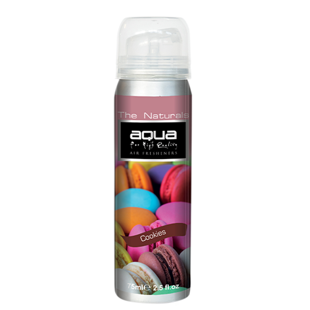 Aqua - ΑΡΩΜΑΤΙΚΟ ΑΥΤΟΚΙΝΗΤΟΥ ΣΕ ΣΠΡΕΙ (SPRAY) ΜΕ ΑΡΩΜΑ ΜΠΙΣΚΟΤΟ (SOFT COOKIES) FLAVORS SERIES 75ml AQUA - 1 TEM. (10-260/AQ)